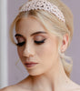 tiara de quinceanera oro rosa con cristal austriaco
