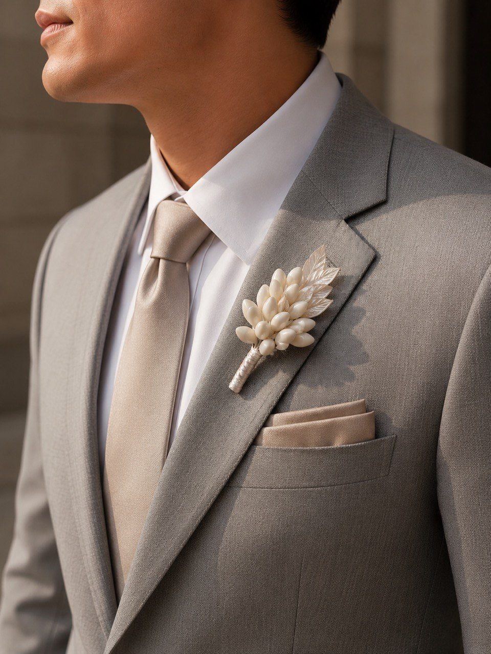 BOUTONNIERE ARMIDA - AGUIAR NOVIAS CORSAGES – Aguiar