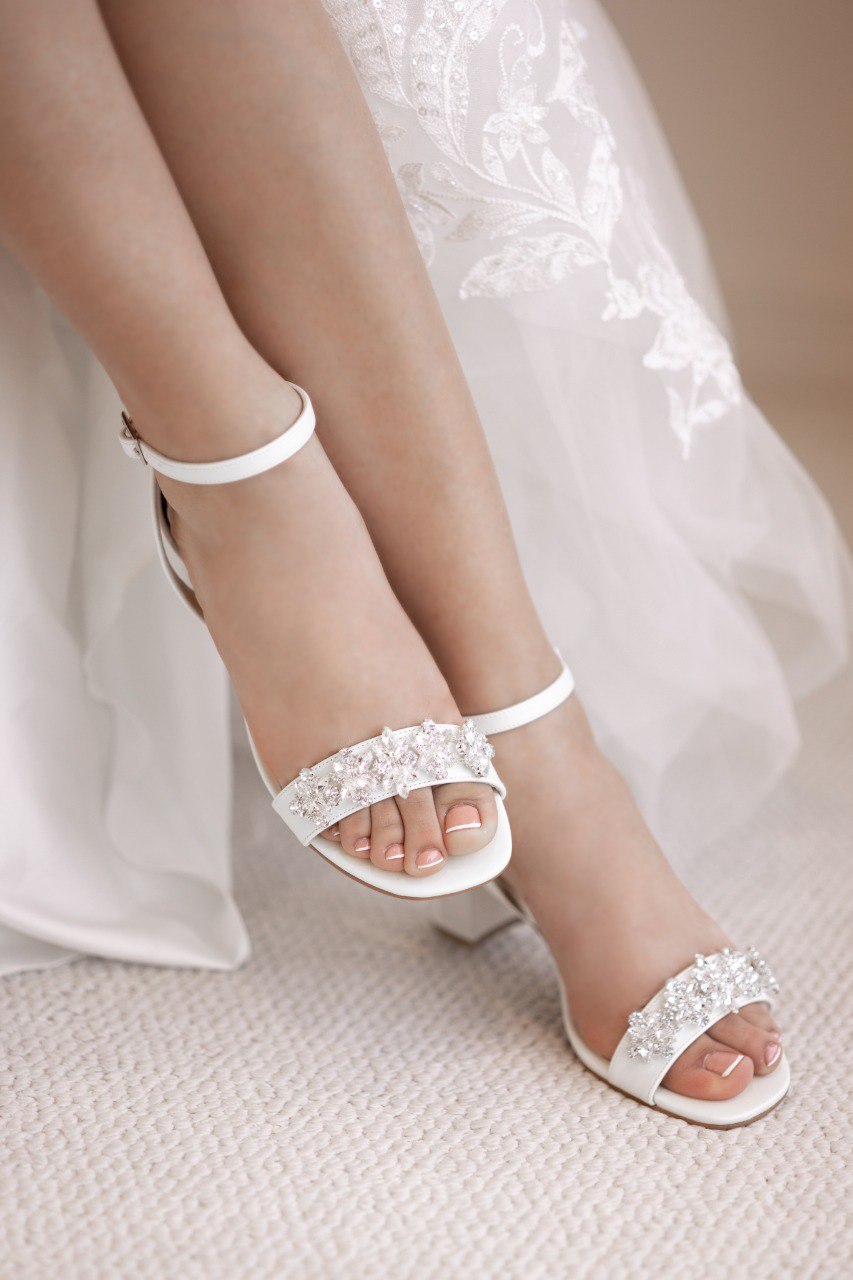 Vestido Calzados Novia Vestido Sandalias Novia Tacón Ancho