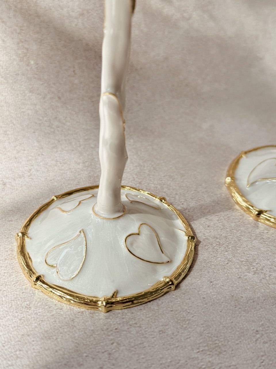 copas EBCP15 para brindis de novios con decoración de corazones con incrustaciones de cristal austriaco 