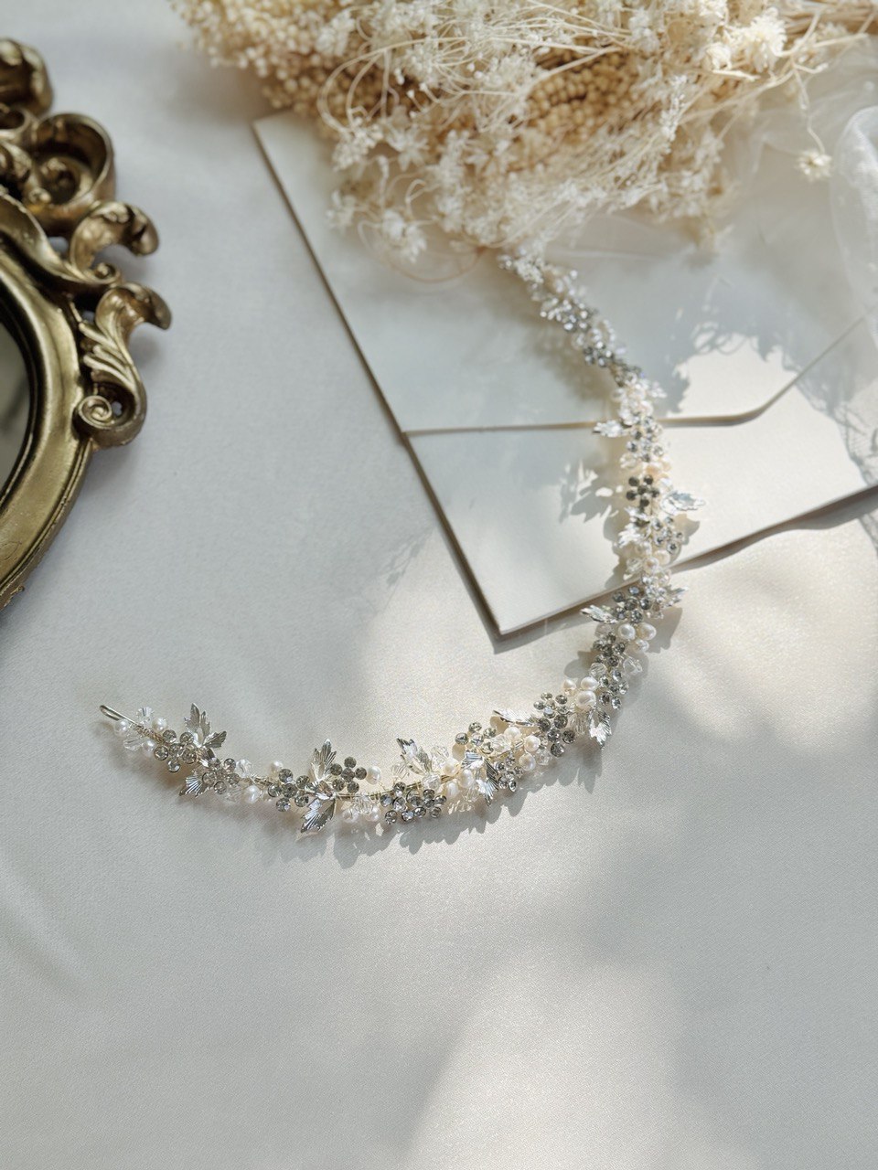 tocado bohemio ma68 elaborado con cristal austriaco y perla bridal hairstyle boho bridal headband 
