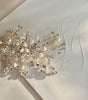 peineta ma70 tocado de novia  con cristales austriacos y perla de rio bridal hairstyle bridal headband 