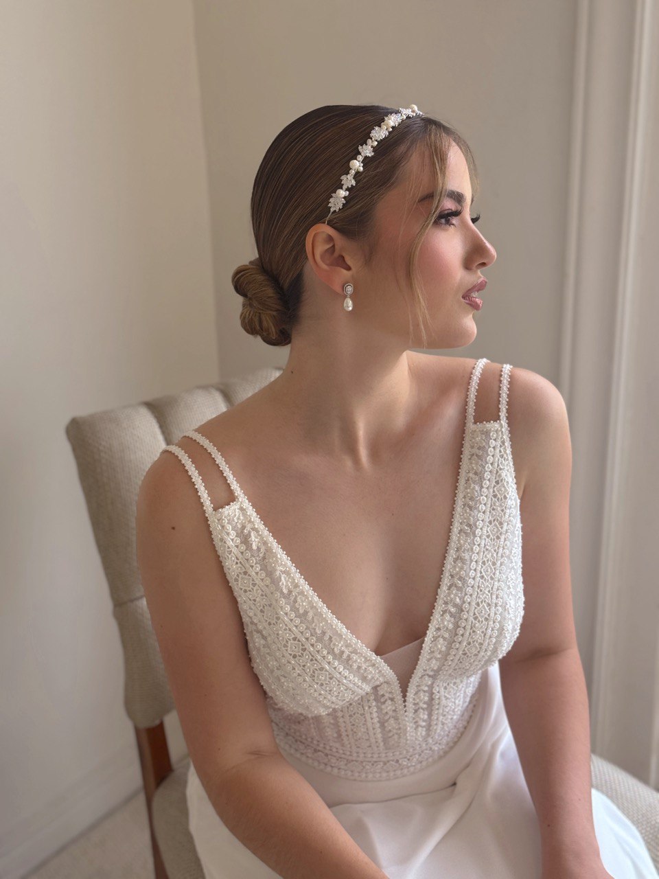 tocado bohemio ma71 con cristal austriaco y perla de rio bridal  hairstyle boho
bridal headband 