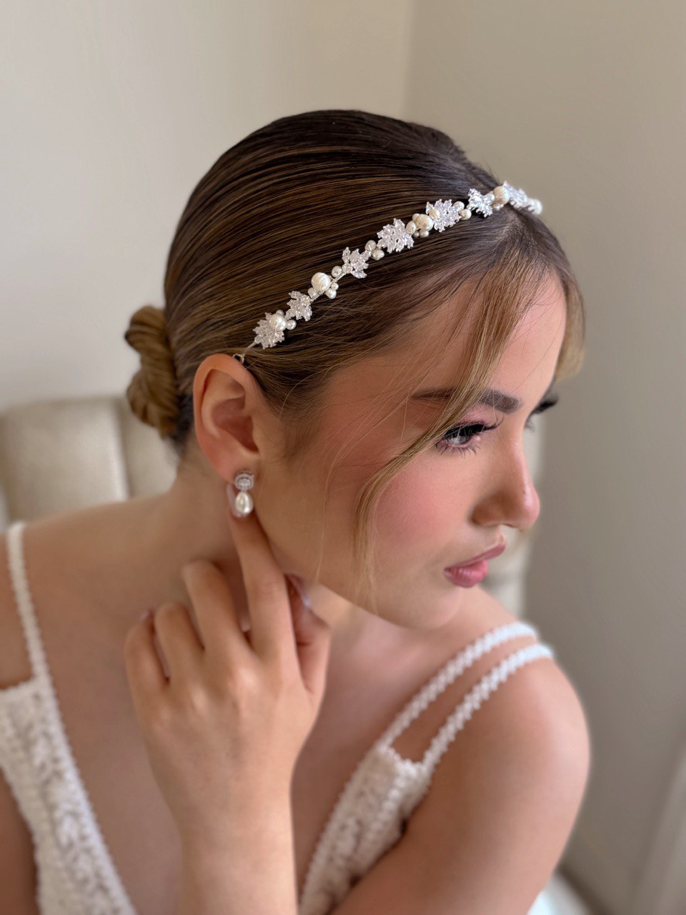 tocado bohemio ma71 con cristal austriaco y perla de rio bridal  hairstyle boho
bridal headband 