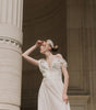 diadema armida ivoryelaborada con  pasta francesa e incrustación de cristal austriaco bridal hairstyle bridal headband 