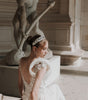 diadema armida ivoryelaborada con  pasta francesa e incrustación de cristal austriaco bridal hairstyle bridal headband 