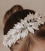 diadema armida ivoryelaborada con  pasta francesa e incrustación de cristal austriaco bridal hairstyle bridal headband 