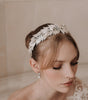 diadema armida ivoryelaborada con  pasta francesa e incrustación de cristal austriaco bridal hairstyle bridal headband 