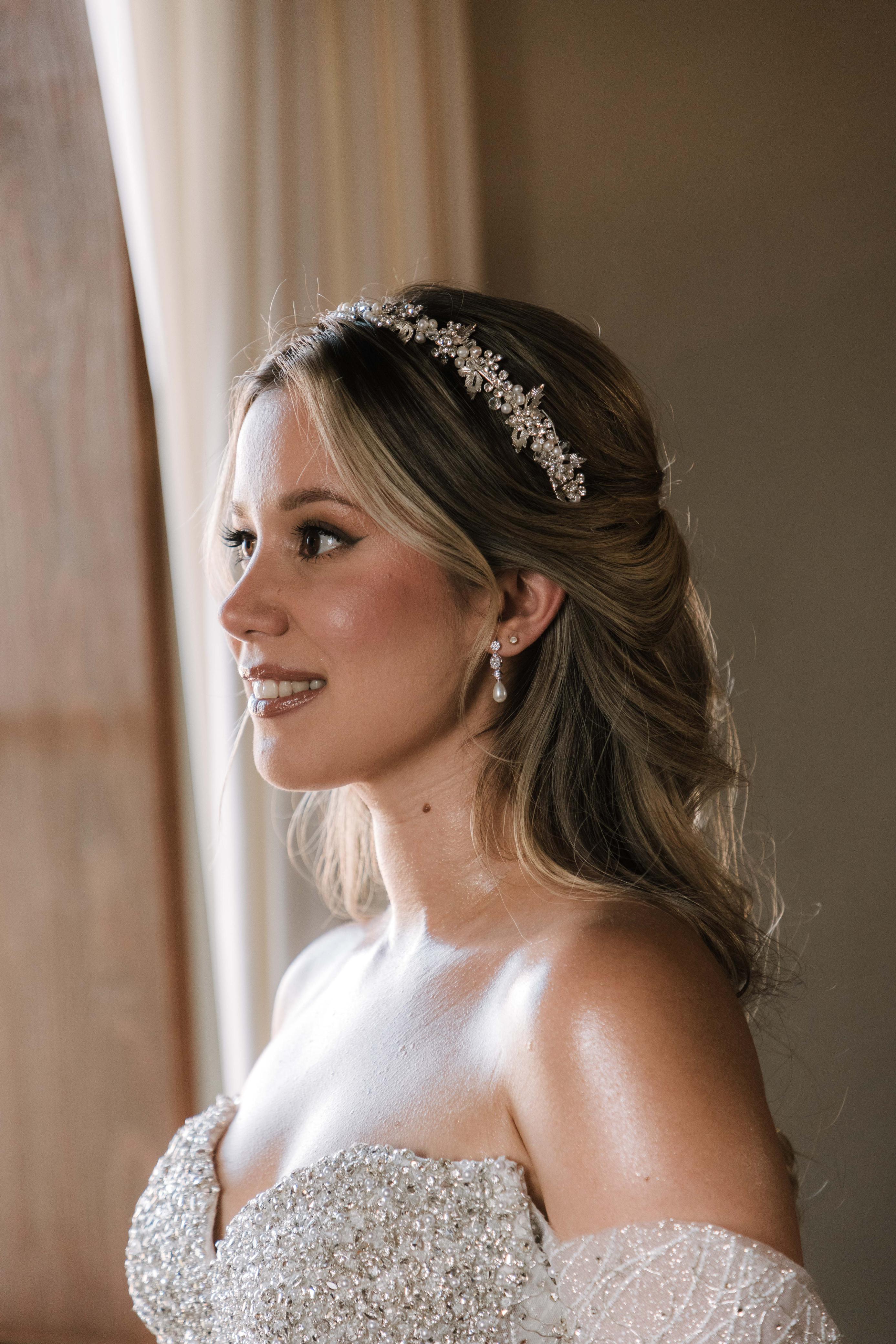 tocado bohemio ma68 elaborado con cristal austriaco y perla bridal hairstyle boho bridal headband 