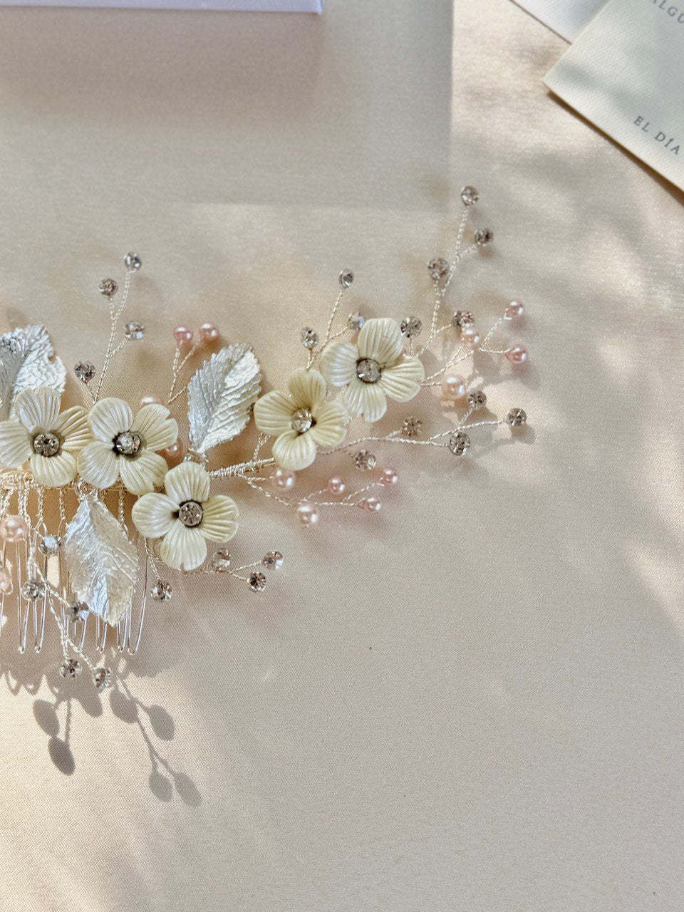 peineta S8263 tocado de novia boho 
bridal hairstye bridal headband 