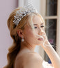 corona de quinceanera en punta aguda con cristales austriacos 