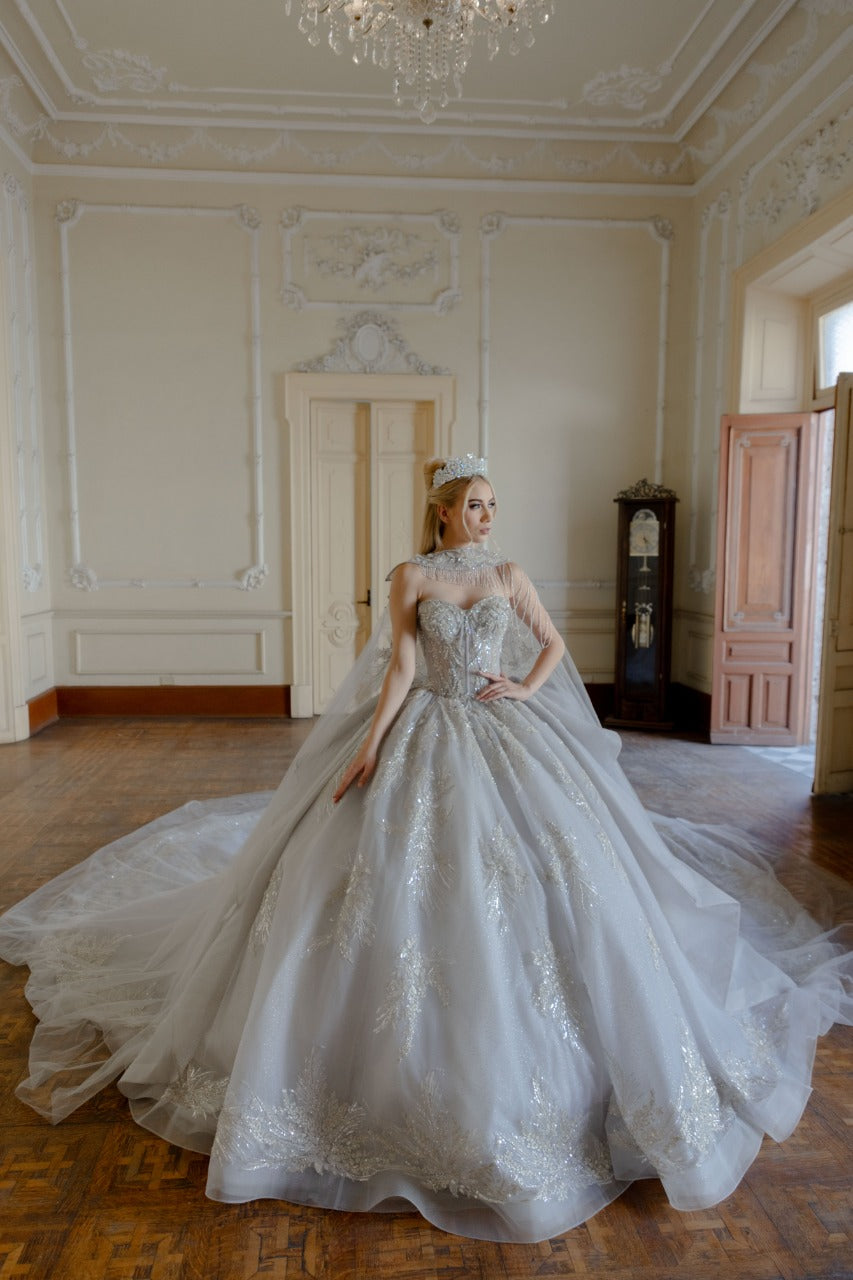 corona de quinceanos con cristal austriaco en tono tornasol 