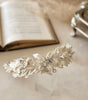 diadema armida ivoryelaborada con  pasta francesa e incrustación de cristal austriaco bridal hairstyle bridal headband 