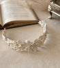 diadema armida ivoryelaborada con  pasta francesa e incrustación de cristal austriaco bridal hairstyle bridal headband 