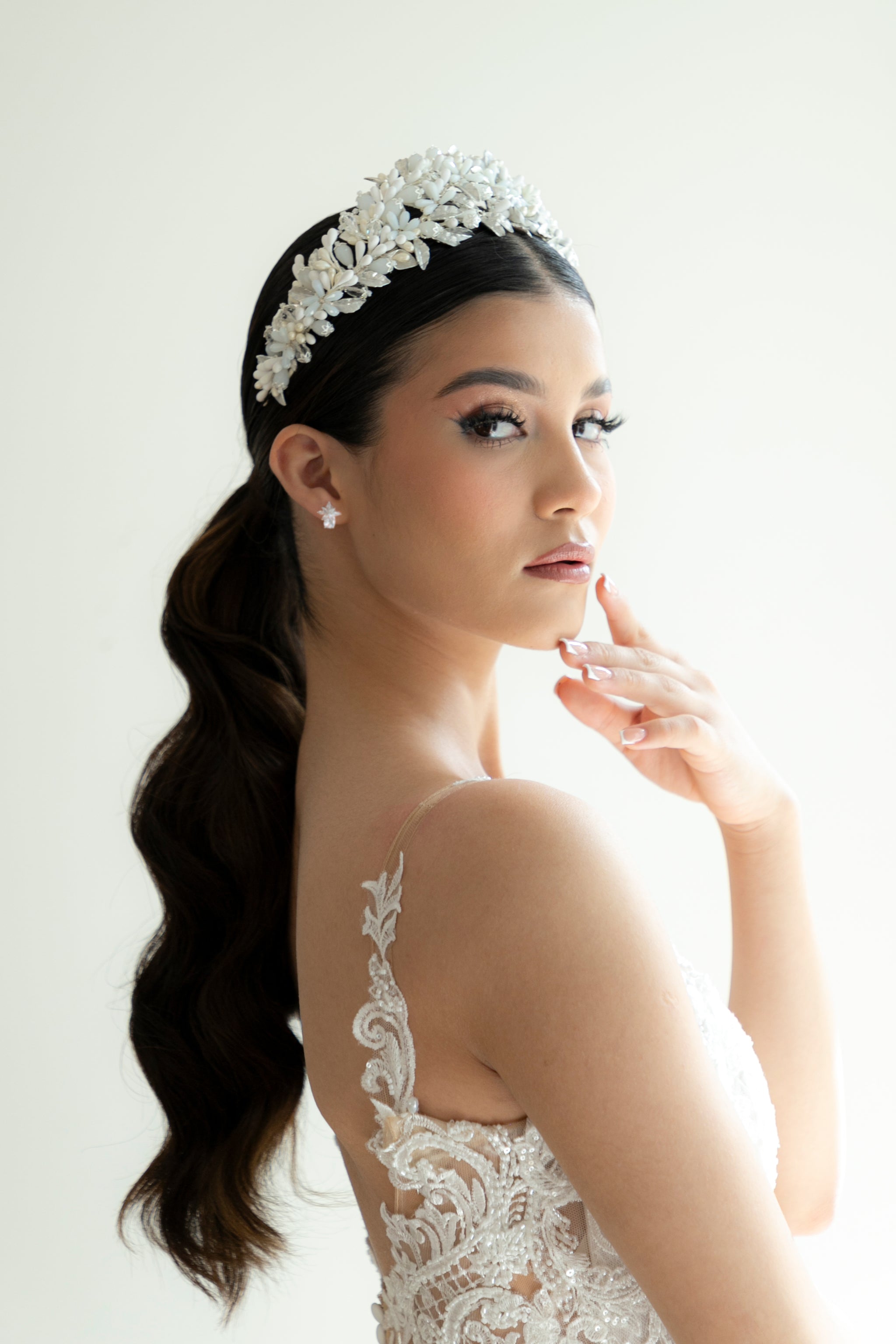 Coronas Tiara Boda Tiara De Novia Con Azahares Y Cristales En Tono