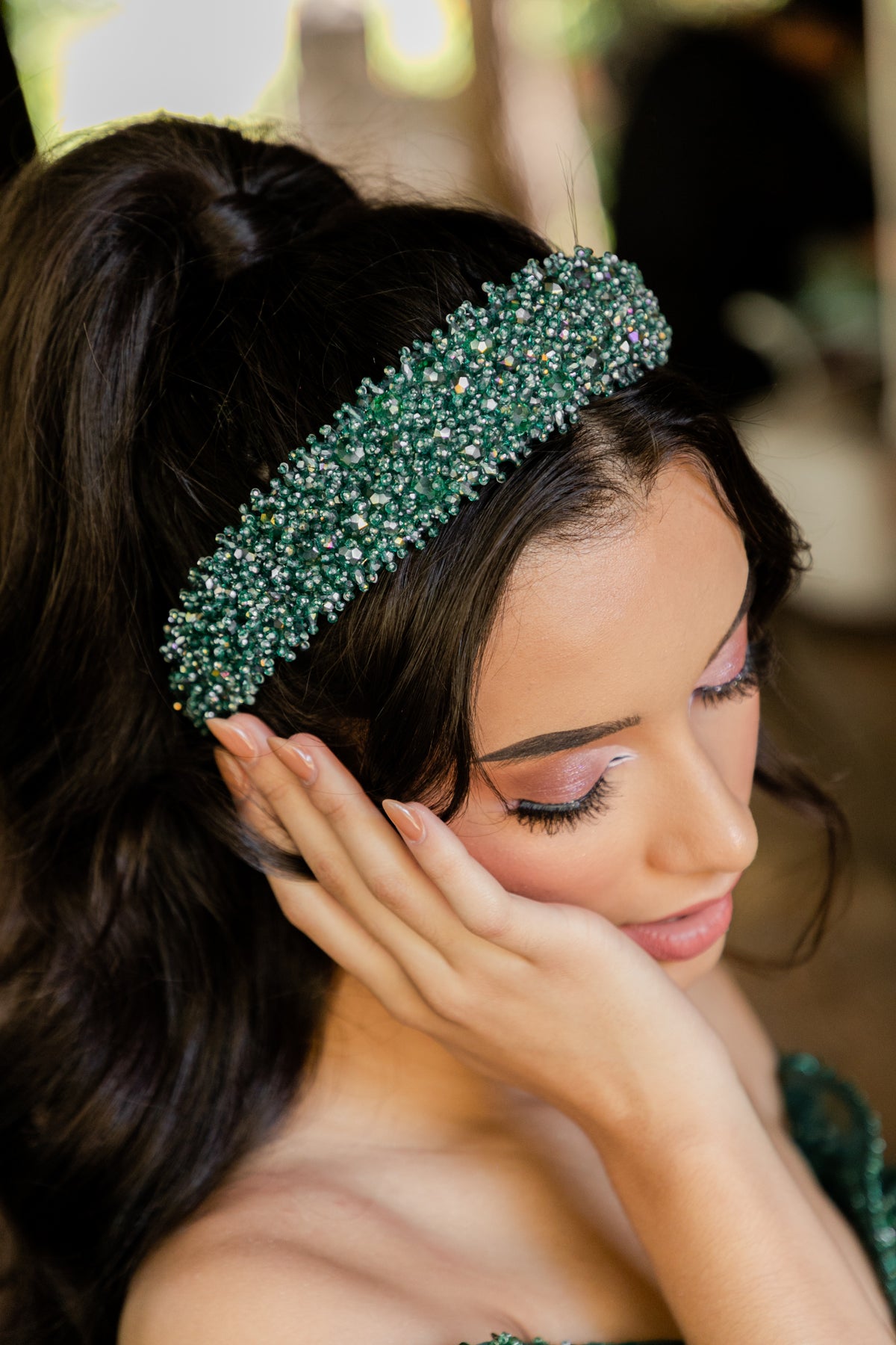 DIADEMA MONACO ESMERALDA