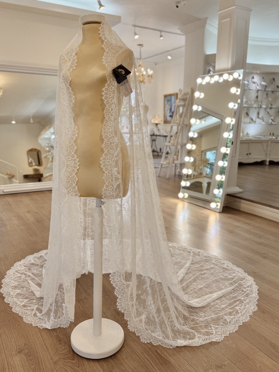 velo de novia de tul de seda español 