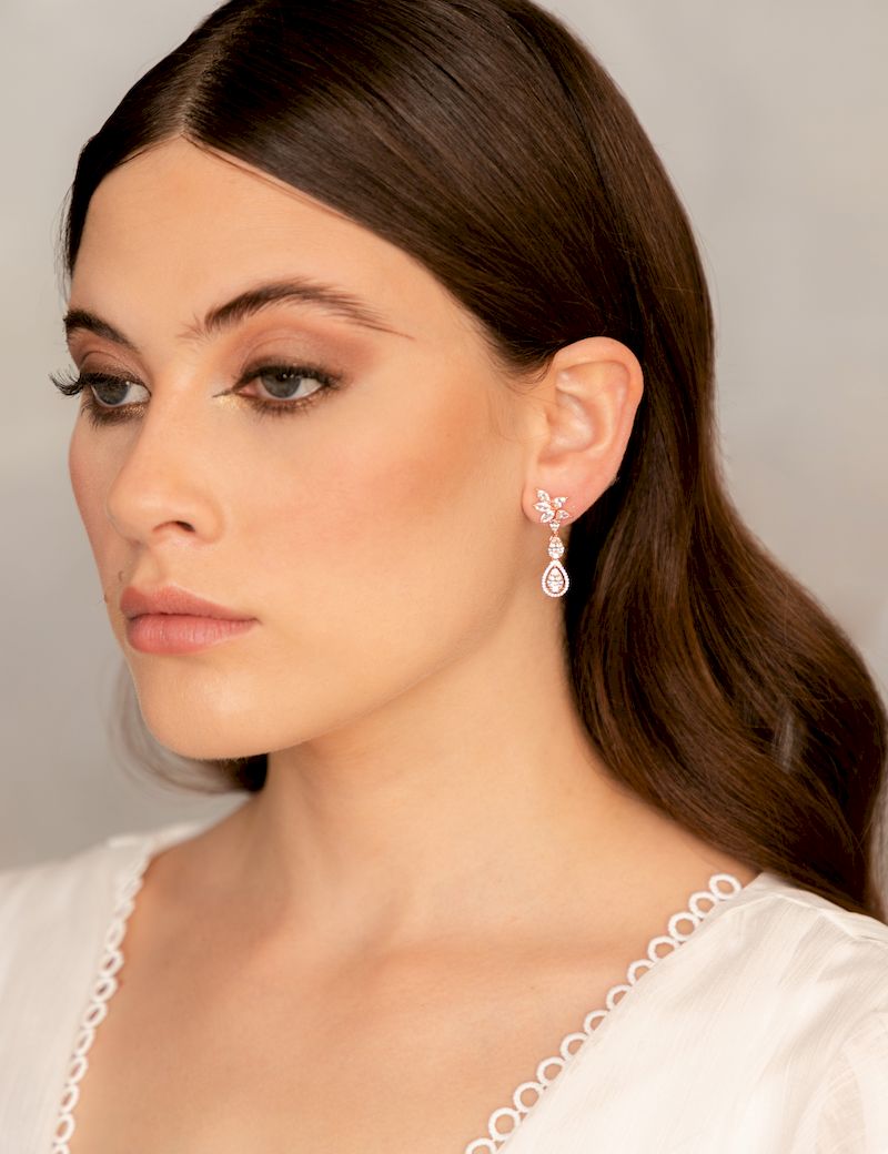 arete de novia con cristal ARETES ER0774