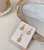 arete con dije y cristal JUEGO NE17 PINK