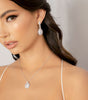 arete con dije y cristal JUEGO ER009