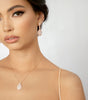 arete con dije y cristal JUEGO ER009