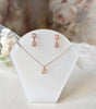 arete con dije y cristal JUEGO ER297