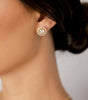 arete con dije y cristal JUEGO NE70