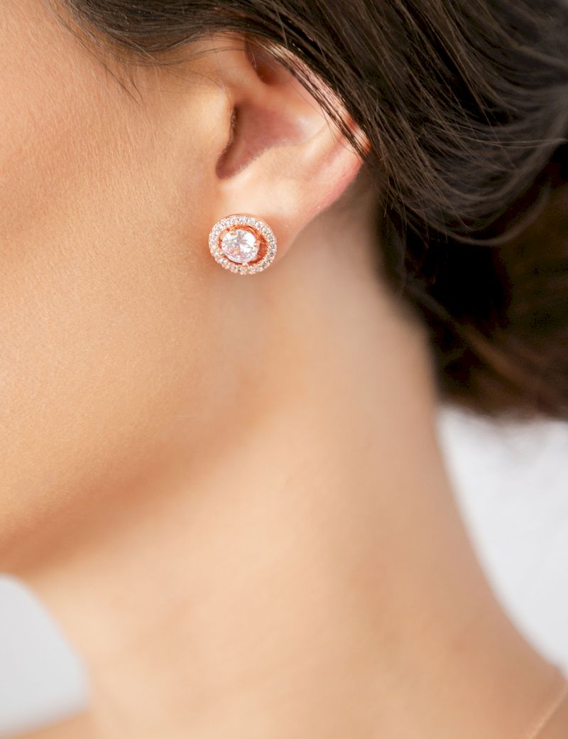 arete con dije y cristal JUEGO NE70