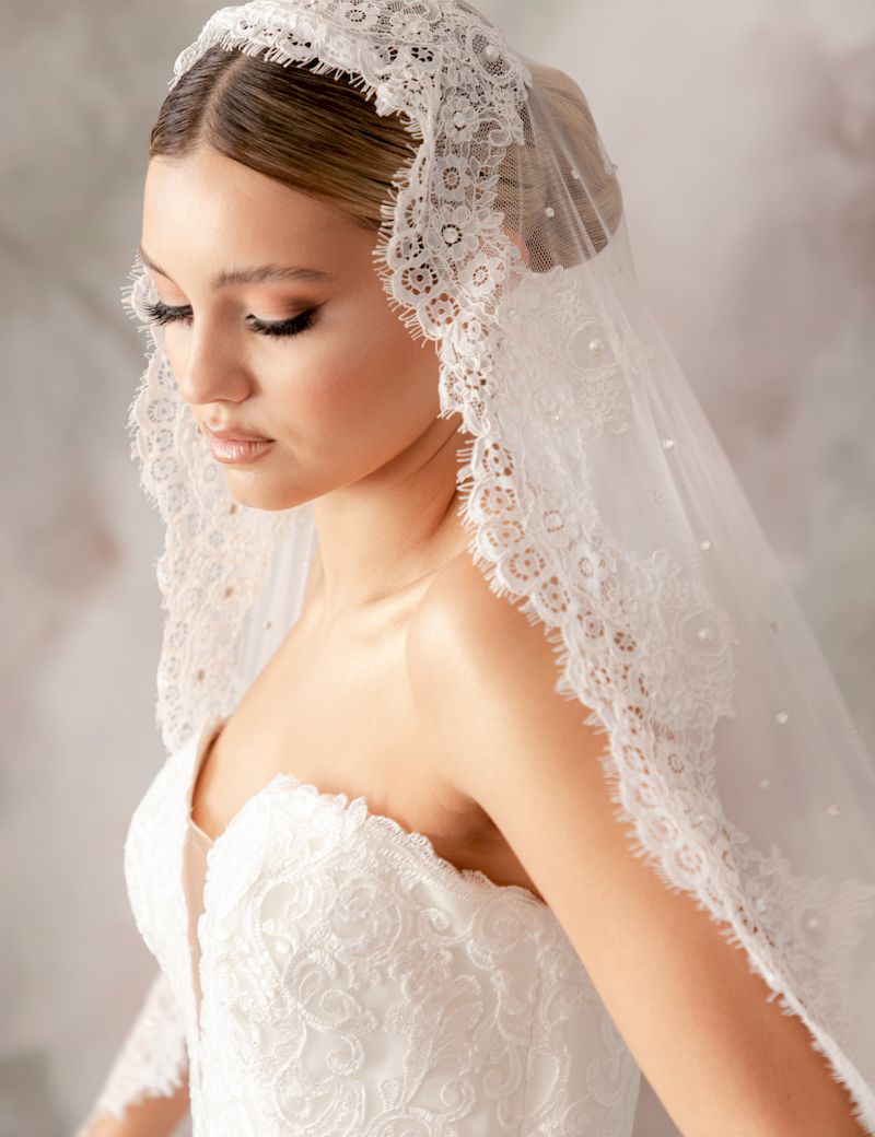 Mantillas Pronovias Velos De Novia Velo Largo Mantillas De Novia